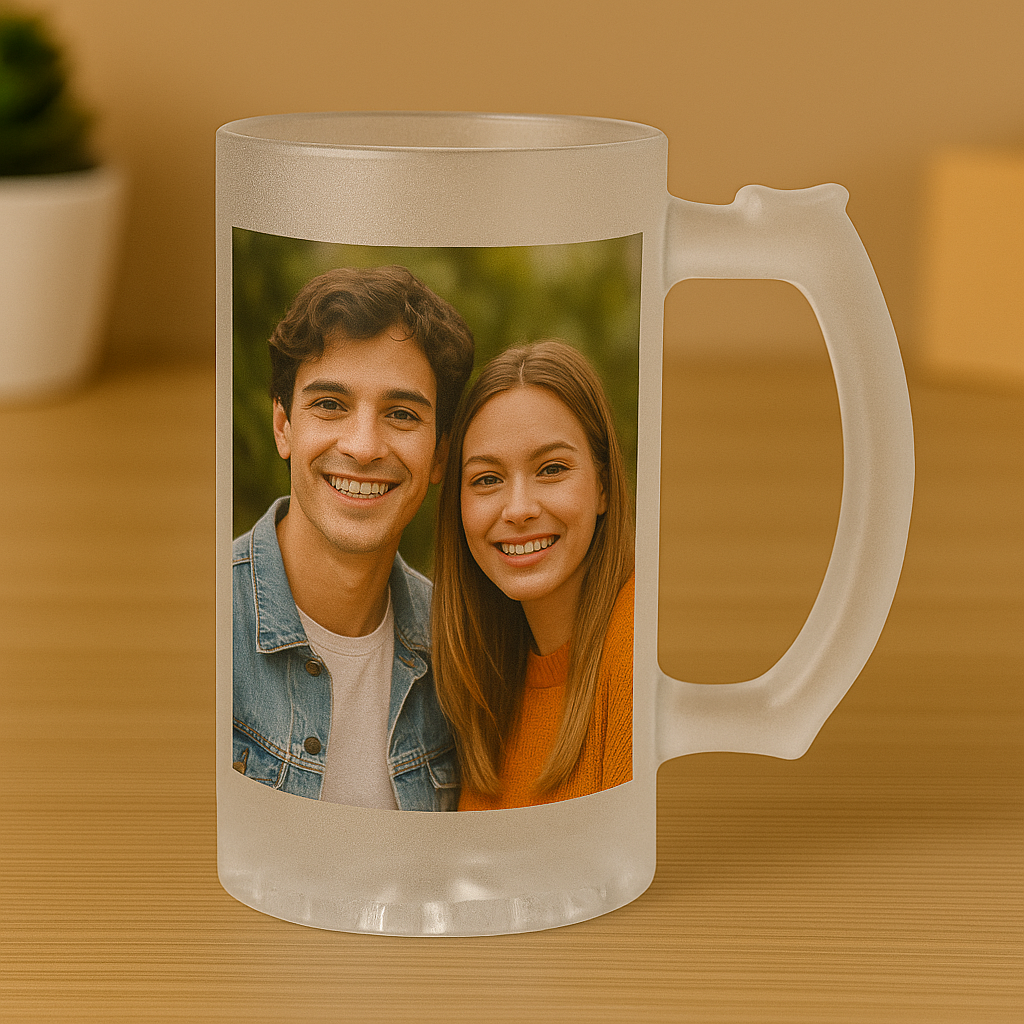 Cherish Wares Personalized Beer Frosted Mug - Premium Print | Perfect Gift for Loved Ones