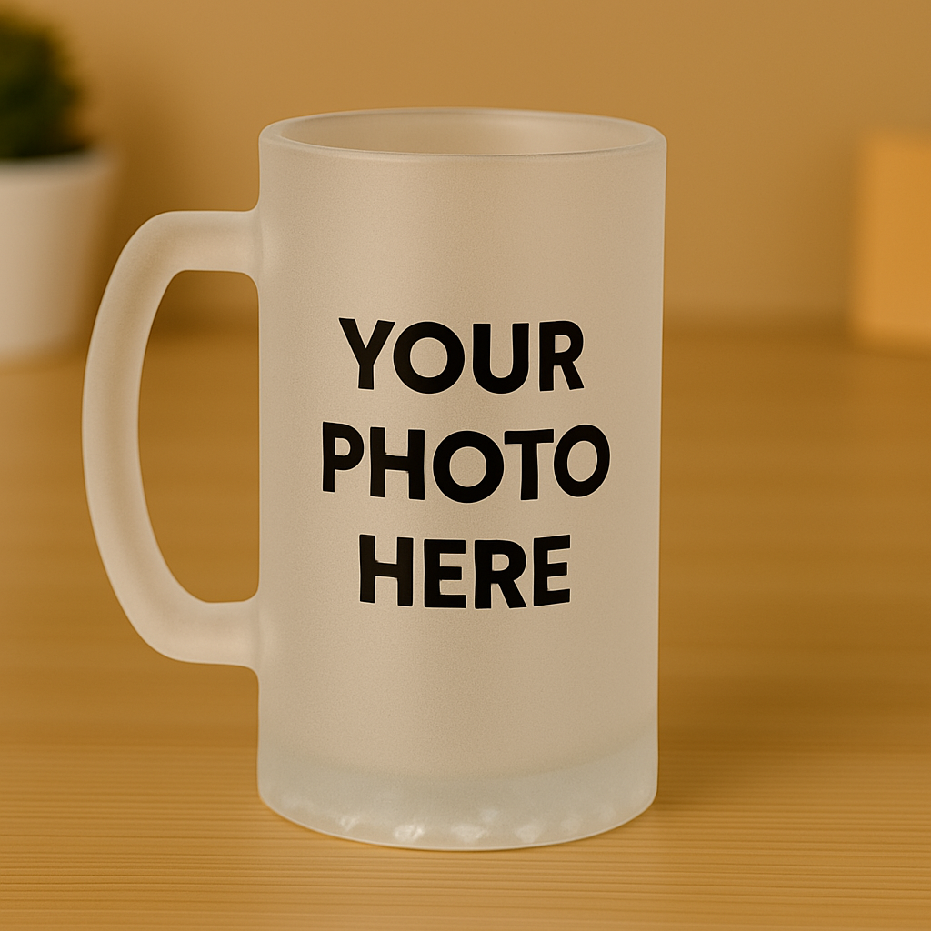 Cherish Wares Personalized Beer Frosted Mug - Premium Print | Perfect Gift for Loved Ones