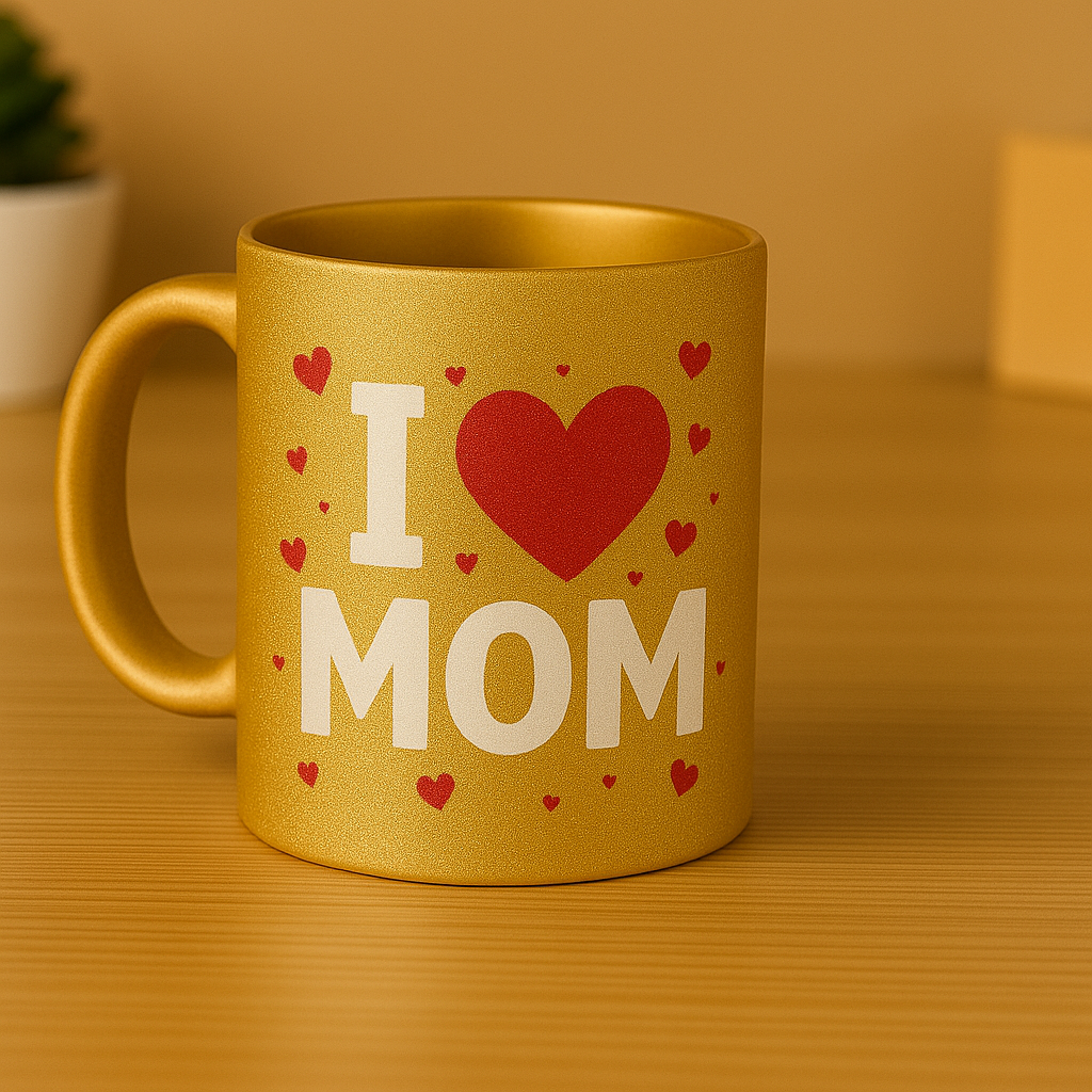 Cherish Wares Personalized Golden Glitter Mug - Premium Print | Perfect Gift for Loved Ones