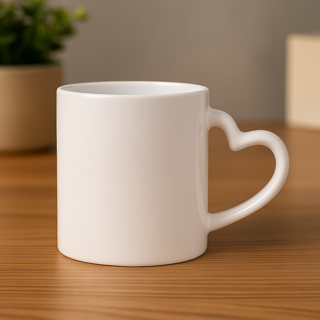 Cherish Wares Personalized Heart Handle Mug – Premium Print | Perfect Gift for Loved Ones