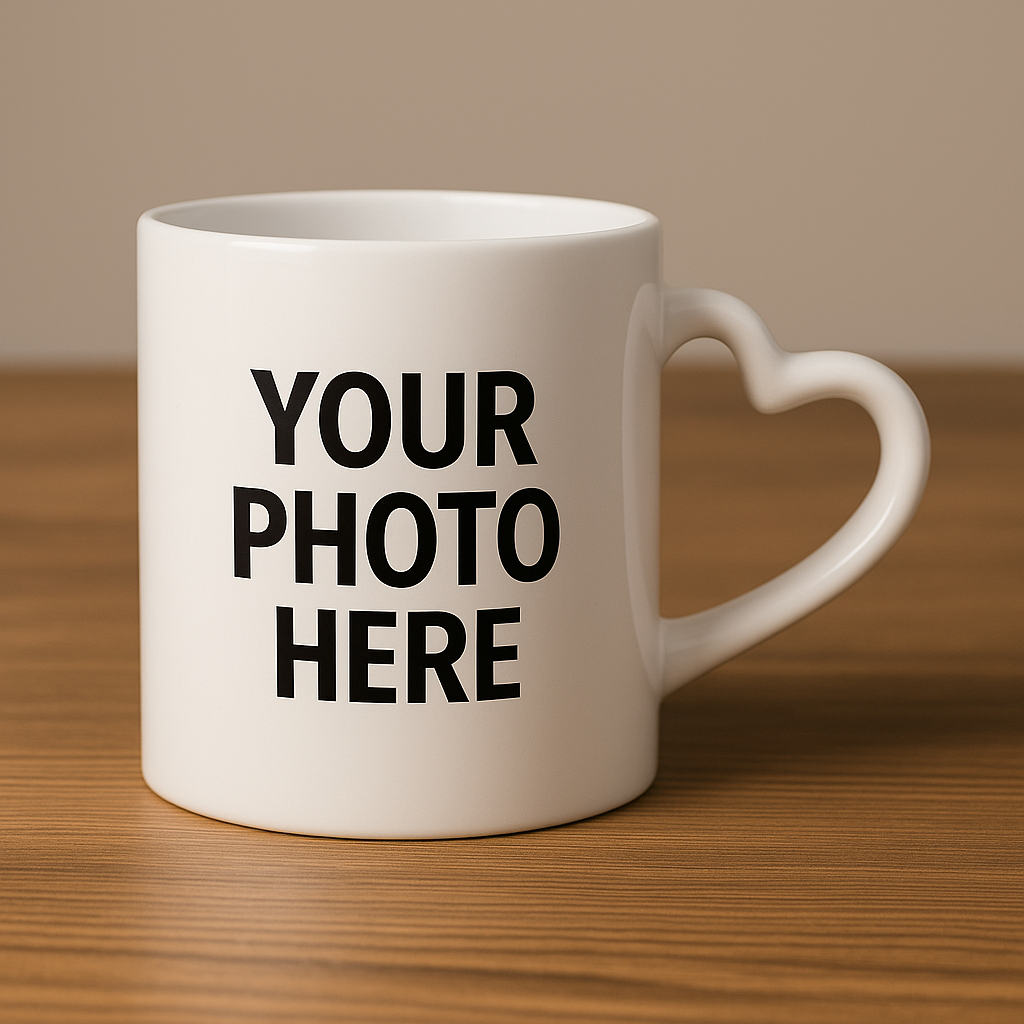 Cherish Wares Personalized Heart Handle Mug – Premium Print | Perfect Gift for Loved Ones