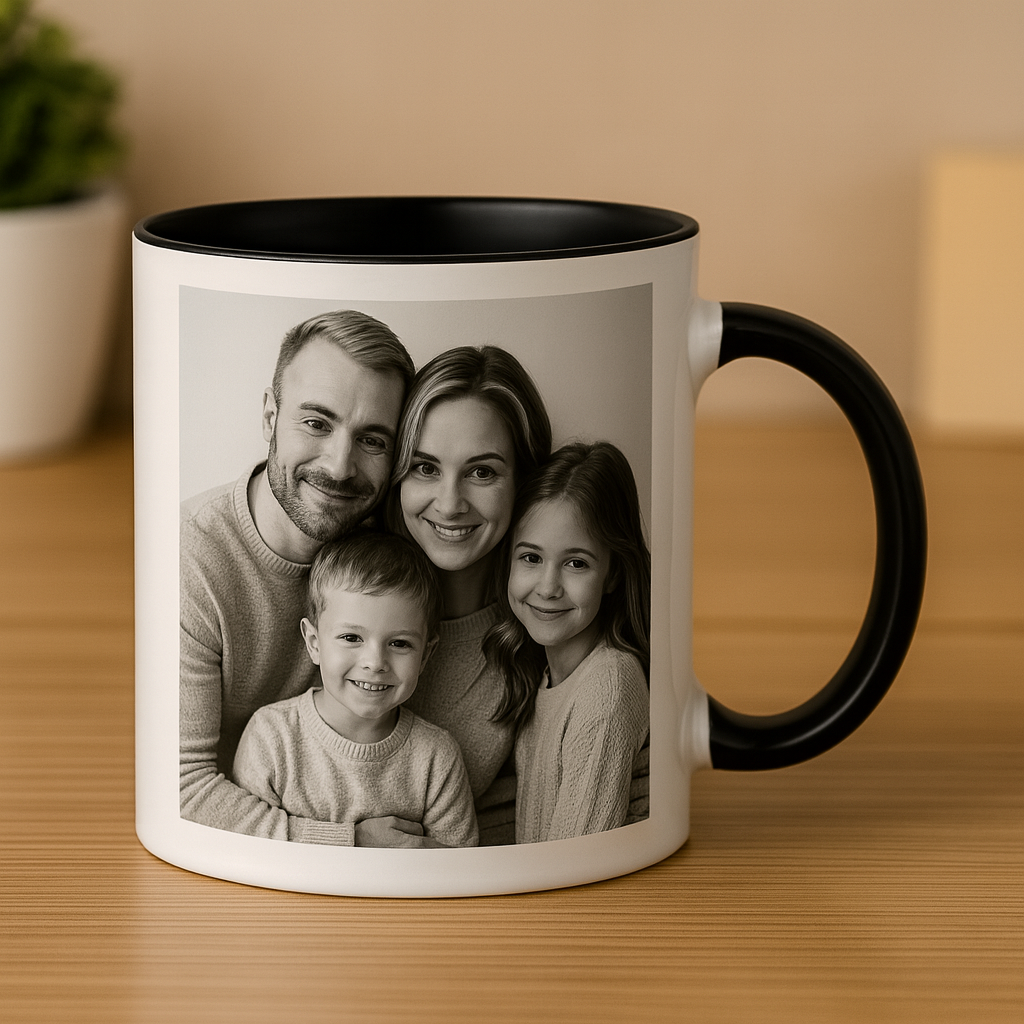 Cherish Wares Personalized Inner Colour Mug (Black) - Premium Print | Perfect Gift for Loved Ones
