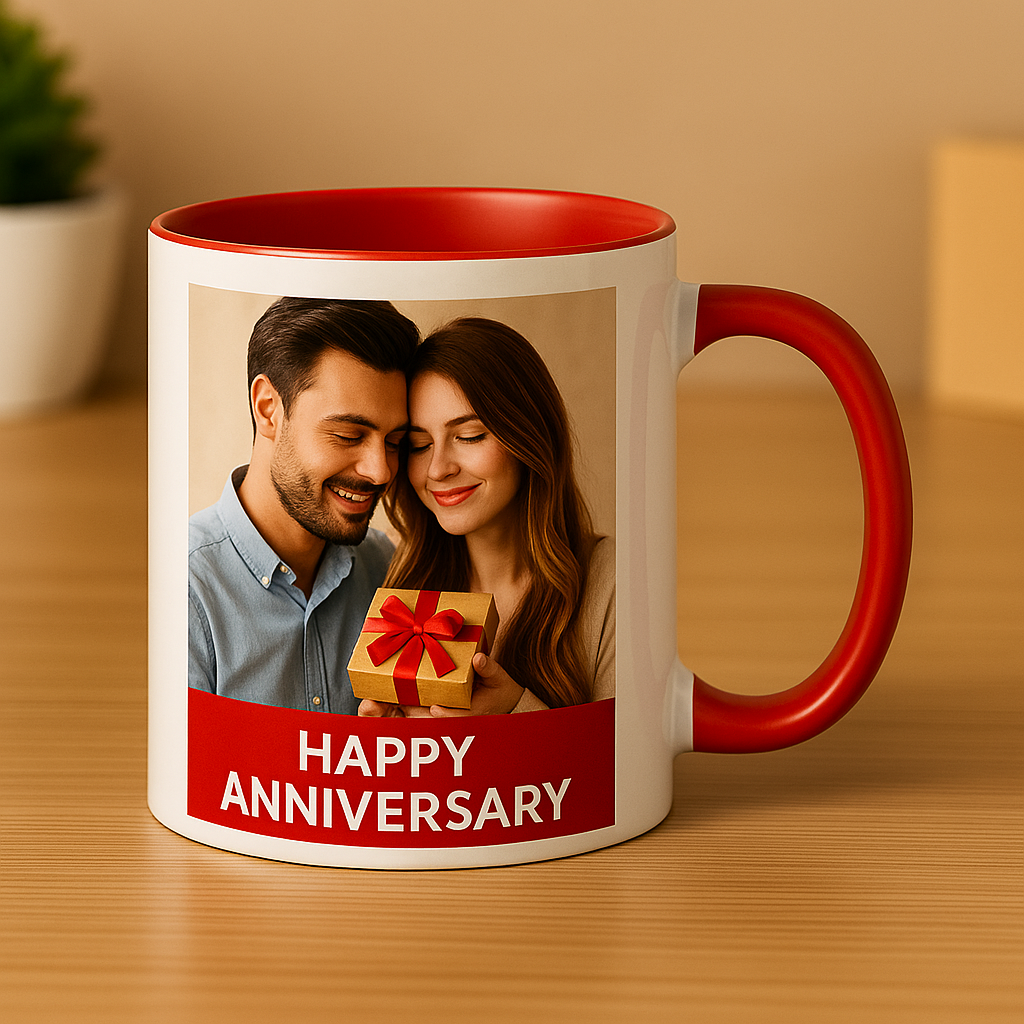 Cherish Wares Personalized Inner Colour Mug (Red) - Premium Print | Perfect Gift for Loved Ones