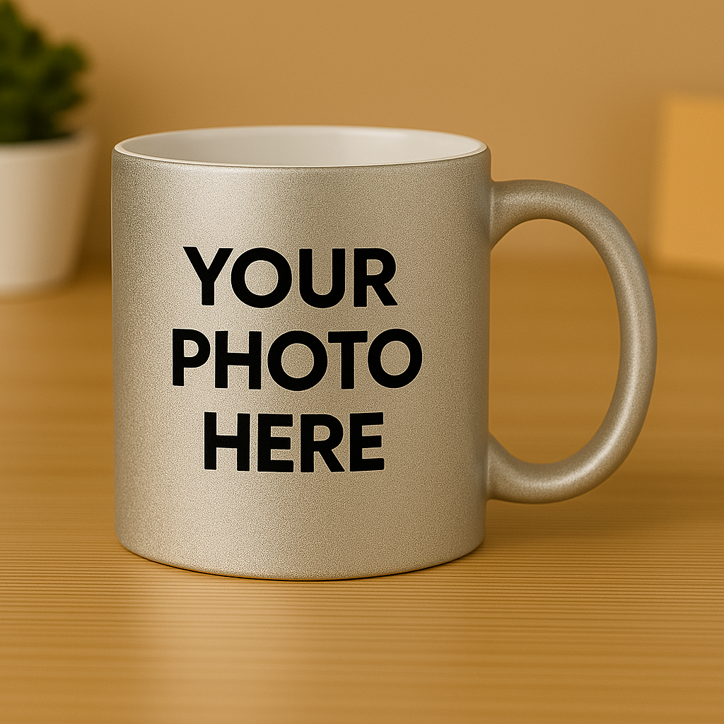 Cherish Wares Personalized Silver Chrome Mug - Premium Print | Perfect Gift for Loved Ones