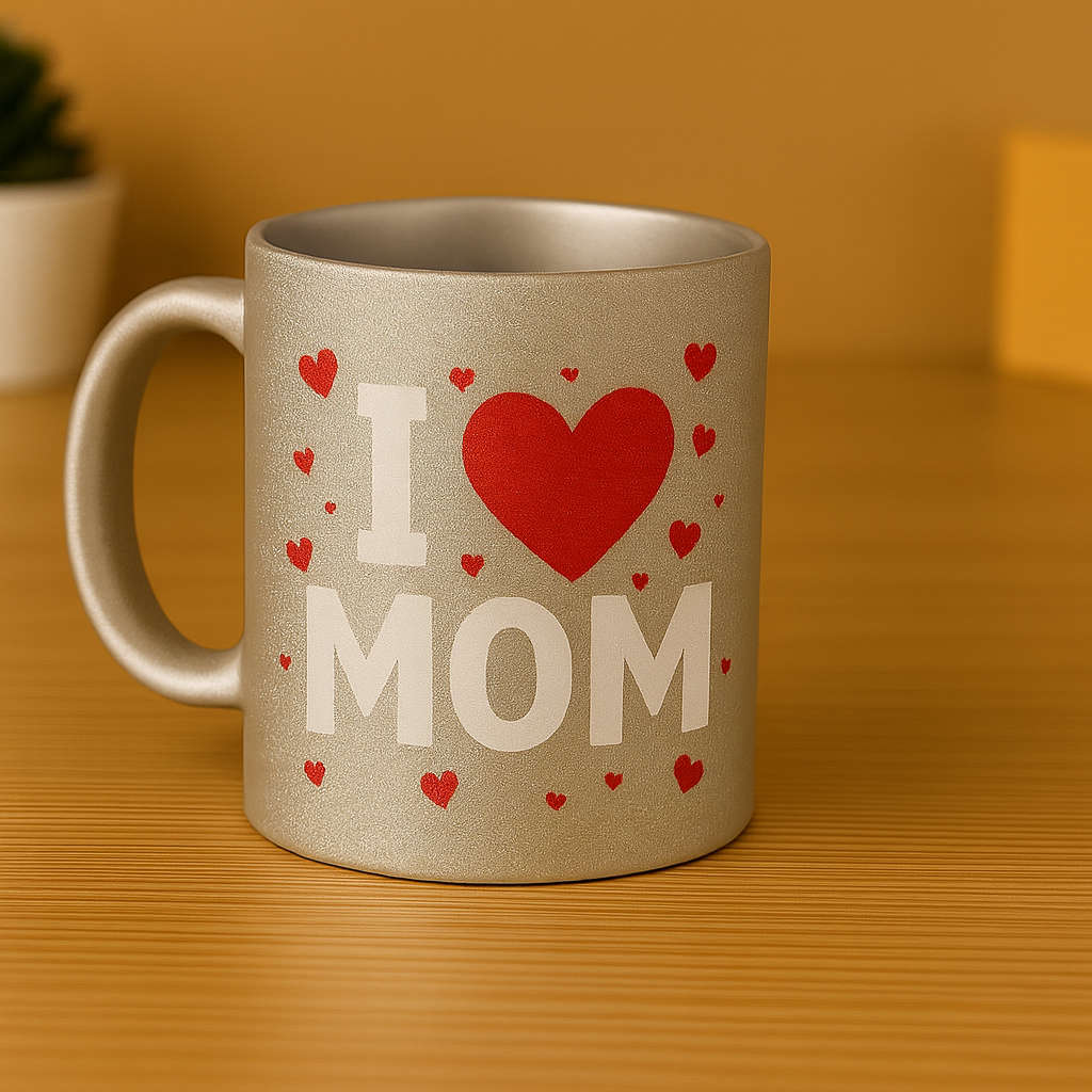 Cherish Wares Personalized Silver Glitter Mug - Premium Print | Perfect Gift for Loved Ones